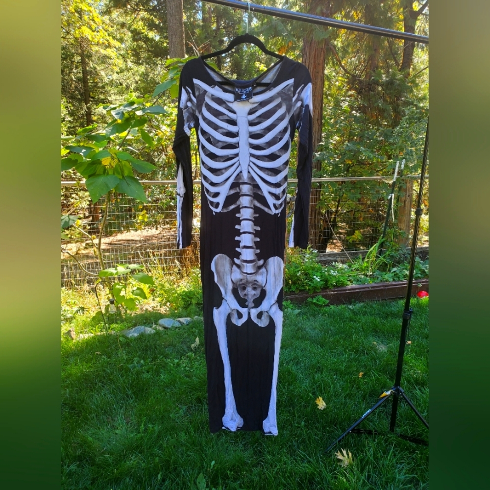 Killstar Rare skeleton Maxi Dress XL